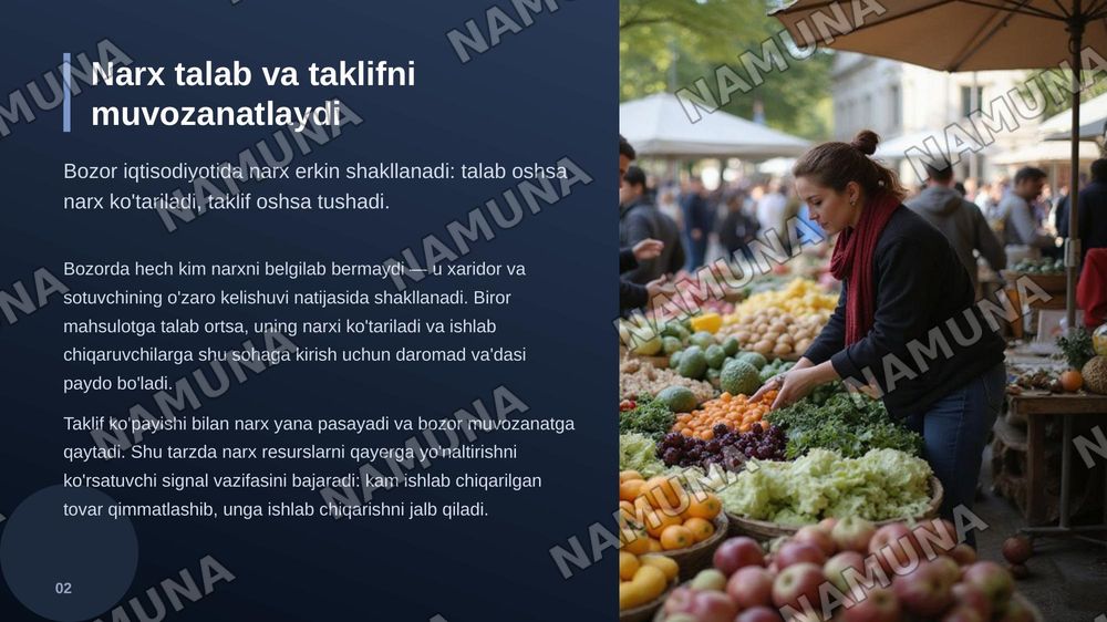 Bozor iqtisodiyoti — zamonaviy taqdimot, 3-slayd