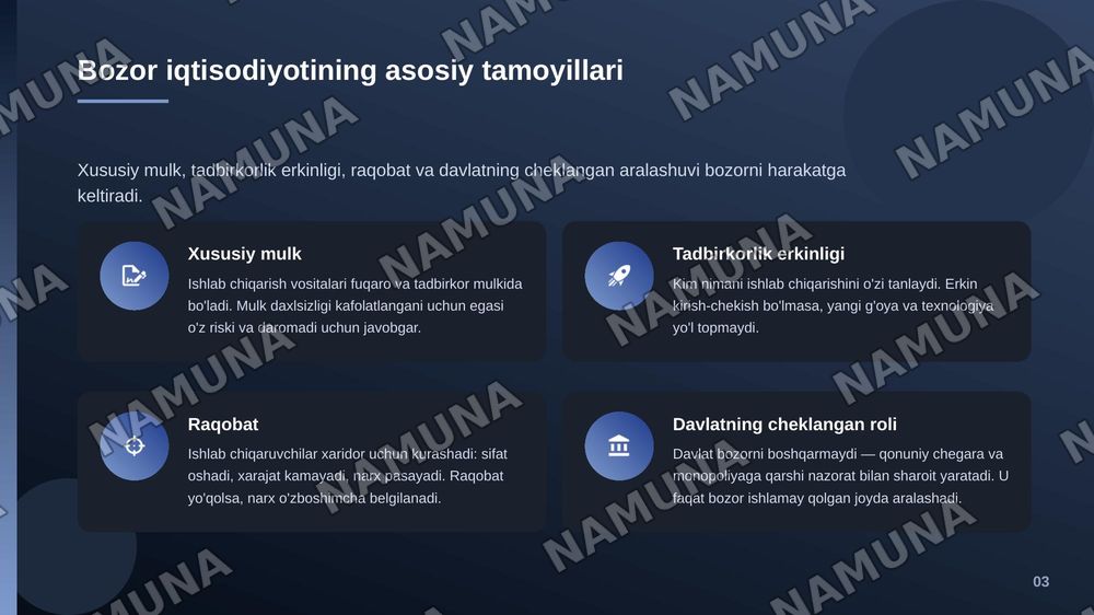 Bozor iqtisodiyoti — zamonaviy taqdimot, 4-slayd