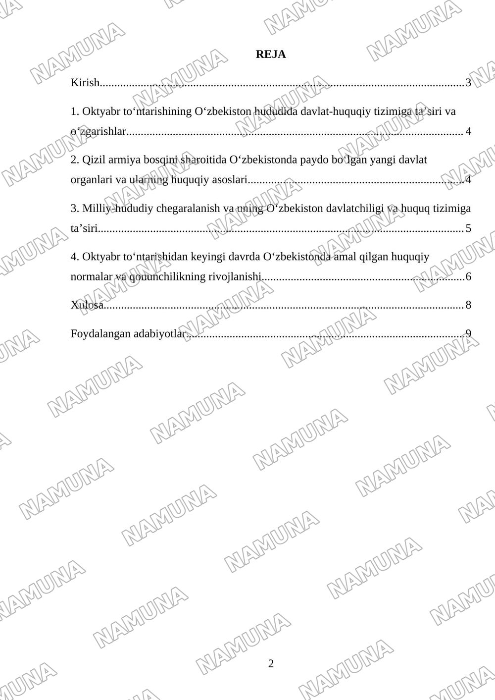 14-mavzu: Oktyabr toʻntarishidan soʻng Oʻzbekiston hududida davlat va huquq. — mustaqil ish, 2-varaq