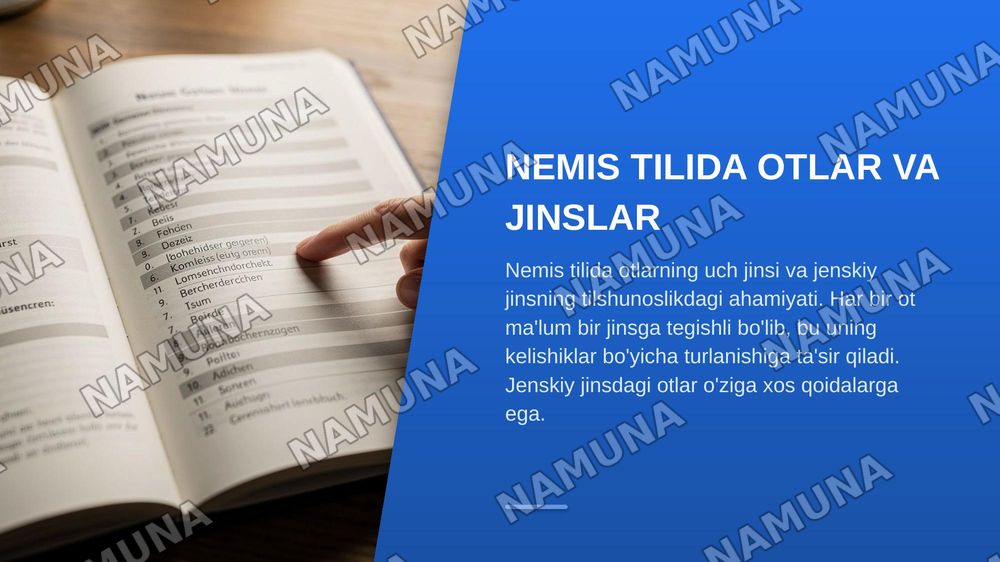 DIE WEIBLICHE DEKLINATION
DER SUBSTANTIVE.
(OTLARNING JENSKIY TURLANISHI) — zamonaviy taqdimot, 3-slayd