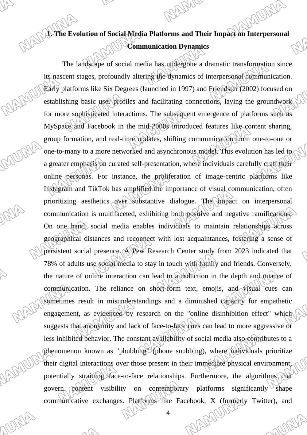 Social Media and Communication — mustaqil ish, 4-varaq