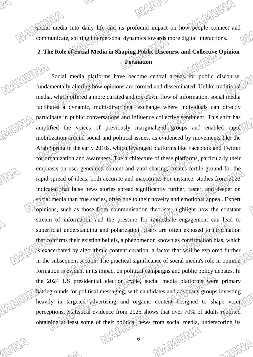 Social Media and Communication — mustaqil ish, 6-varaq