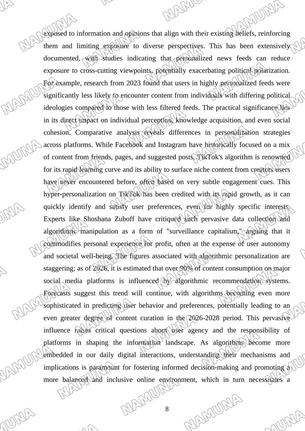 Social Media and Communication — mustaqil ish, 8-varaq