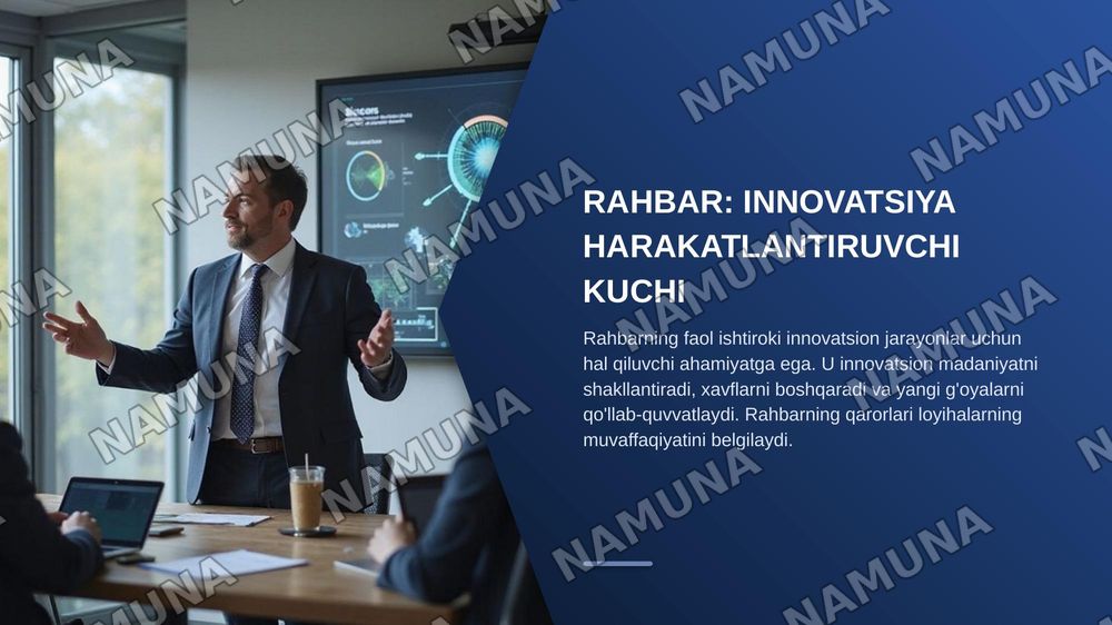 Korxonada innovatsion faoliyatni moliyalashtirish manbalari. Innovatsion o‘zgarishlarda rahbarning roli va yetakchilik uslublari. — zamonaviy taqdimot, 6-slayd