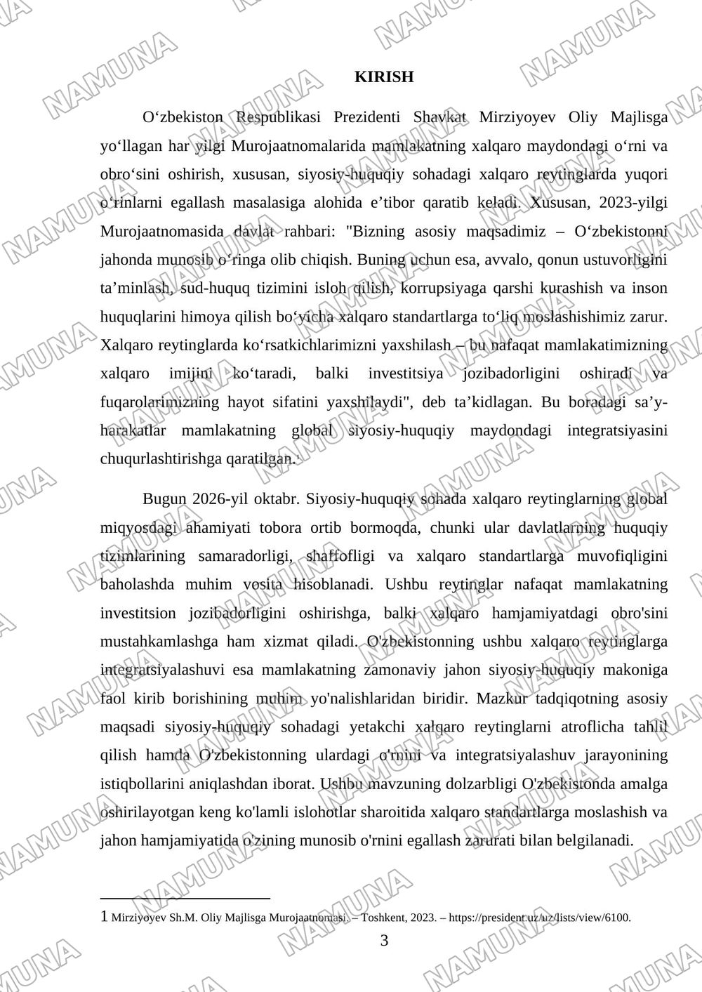 12 Siyosiy-huquqiy sohadagi ustuvor halqaro reytinglar va ulargaO'zbekistonning integratsiyalashuvi. — mustaqil ish, 3-varaq