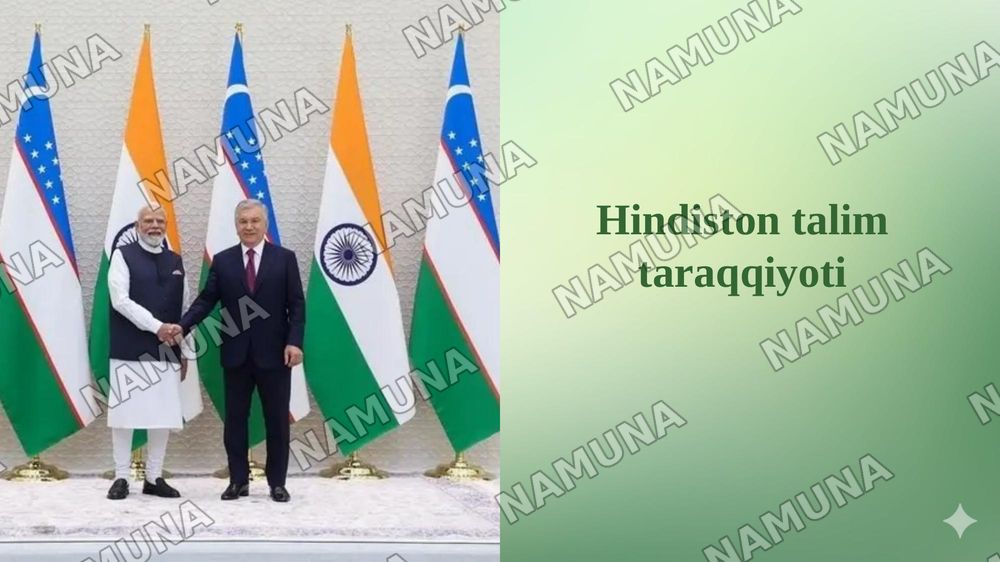 Hindiston talim taraqqiyoti — taqdimot, 1-slayd