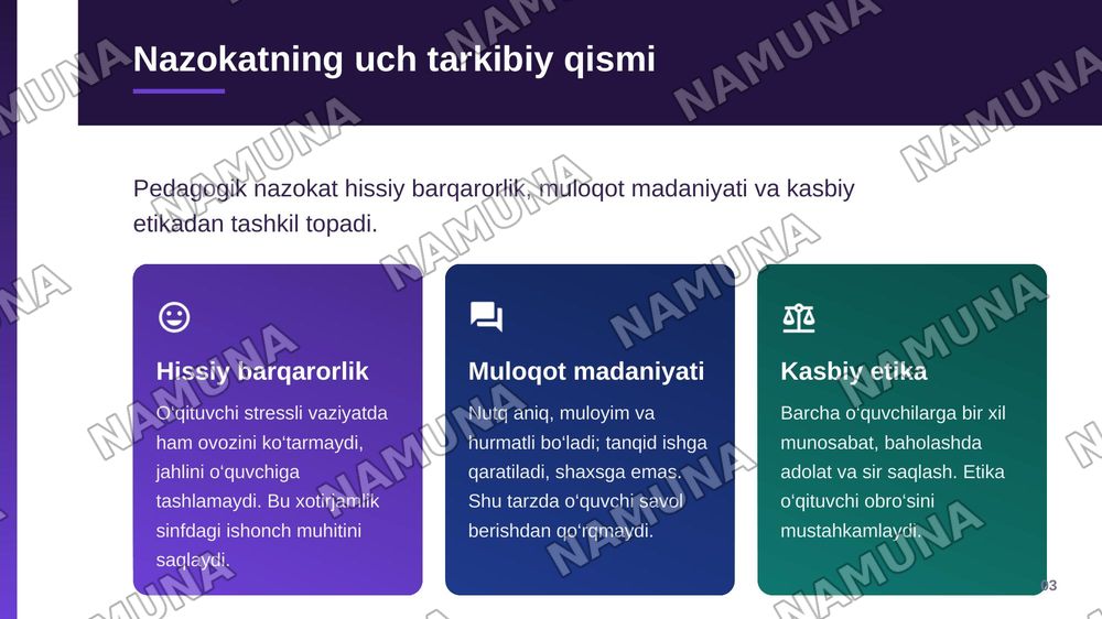 O‘qituvchining pedagogik nazokatiga qo‘yiladigan talablarni tahlil qilish va pedagogik nazokat qoidalarini ishlab chiqish. — zamonaviy taqdimot, 4-slayd