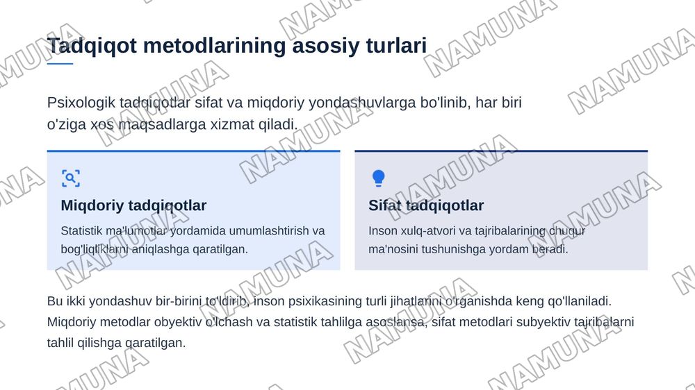 Hozirgi zamon pisixalogiyasining tadqiqot metodlari — zamonaviy taqdimot, 4-slayd