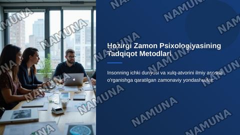 Hozirgi zamon pisixalogiyasining tadqiqot metodlari — zamonaviy taqdimot