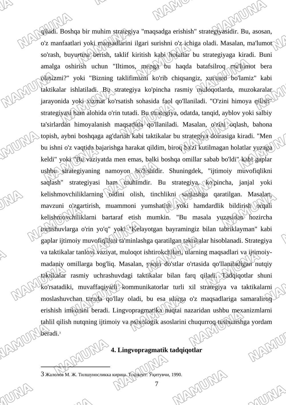 Lingvopragmatika — mustaqil ish, 7-varaq