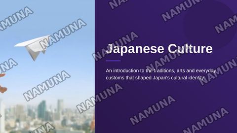 Japanese culture — zamonaviy taqdimot