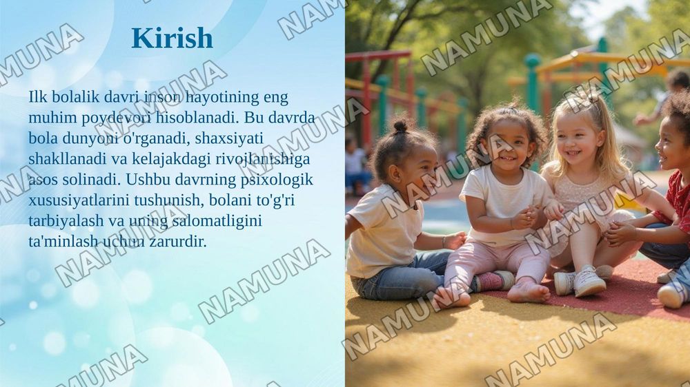 Ilk bolalik davri psixologik xususiyatlari — taqdimot, 3-slayd