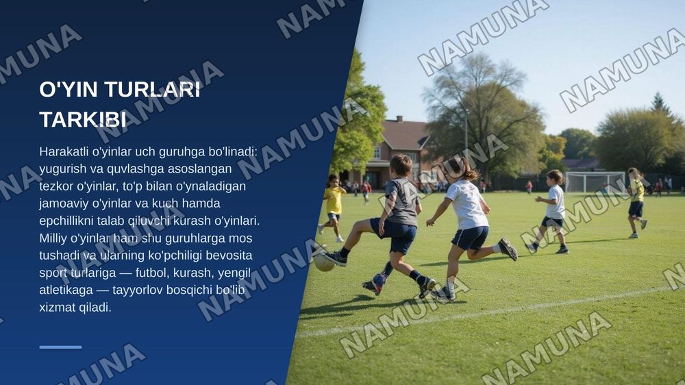 Harakatli va milliy o'yinlarning sportdagi orni — zamonaviy taqdimot, 5-slayd
