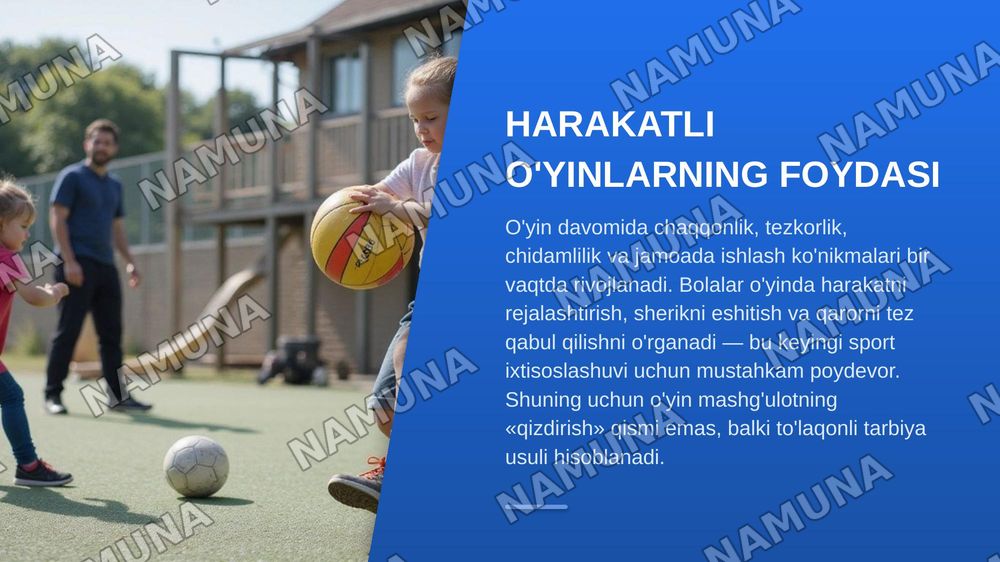Harakatli va milliy o'yinlarning sportdagi orni — zamonaviy taqdimot, 6-slayd