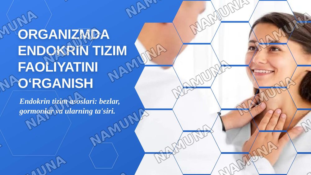 Organizmda endokrin tizim faoliyatini oʻrganish — zamonaviy taqdimot, 1-slayd