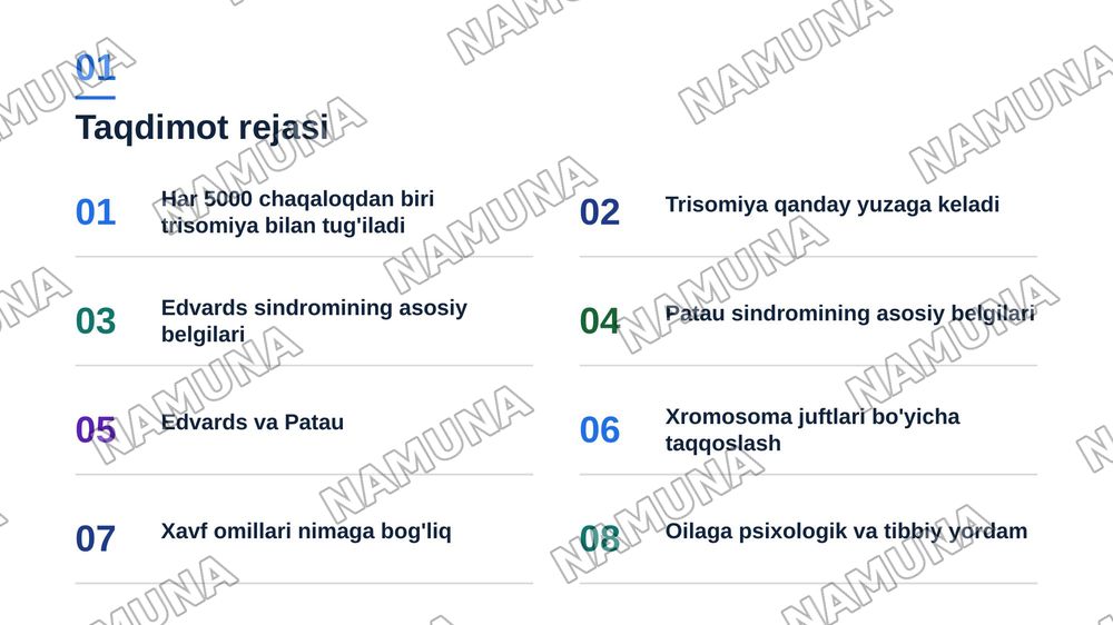 Odam autosoma kasalliklari,edvards va patau sindromi. — zamonaviy taqdimot, 2-slayd