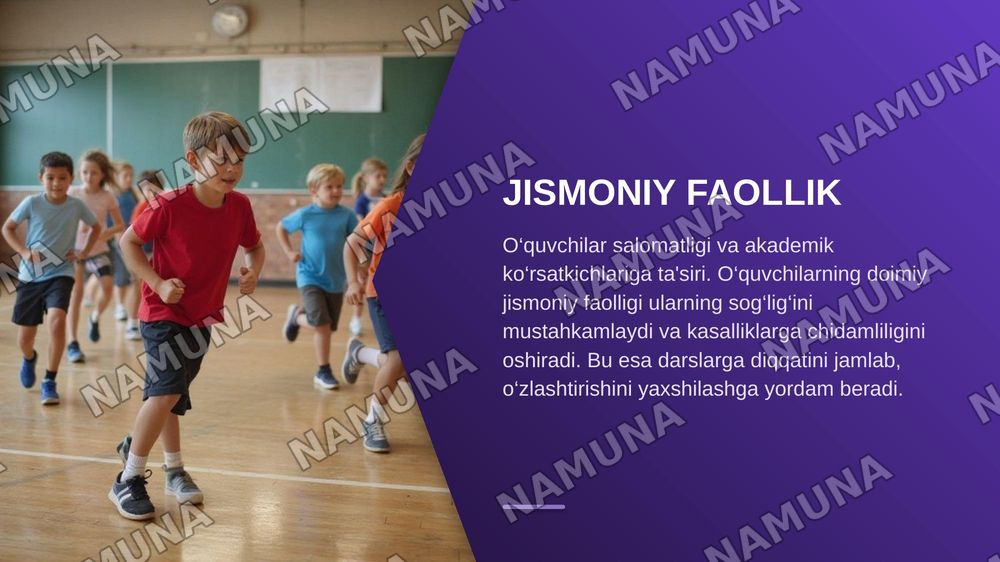 Maktab o‘quvchilarining jismoniy tarbiyasi. — zamonaviy taqdimot, 3-slayd