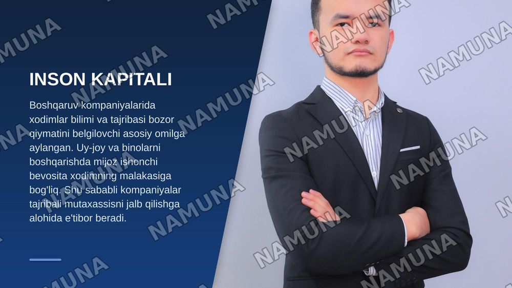 Mavzu: Boshqaruv kompaniyalarda inson resurslarini boshqarish — zamonaviy taqdimot, 3-slayd