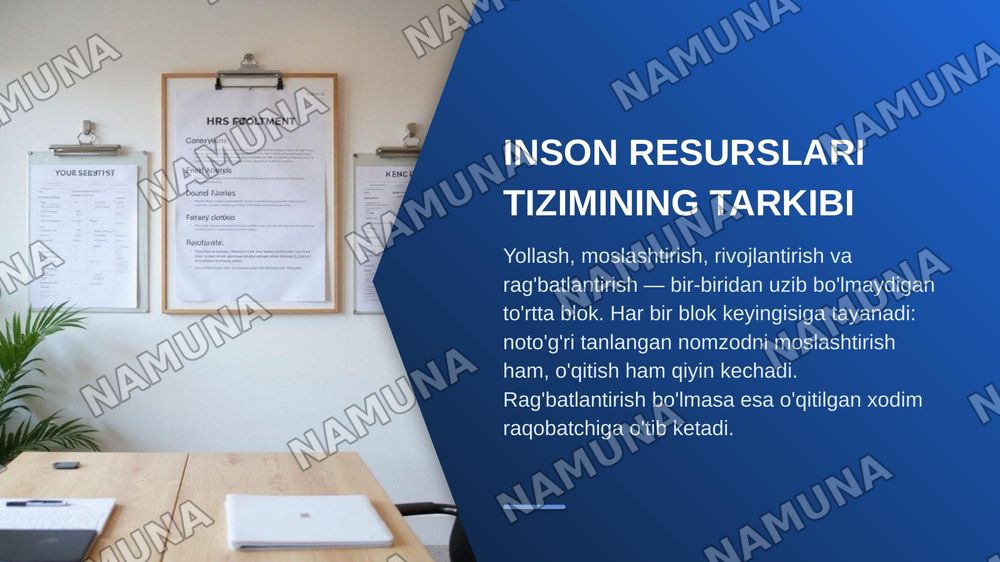 Mavzu: Boshqaruv kompaniyalarda inson resurslarini boshqarish — zamonaviy taqdimot, 8-slayd