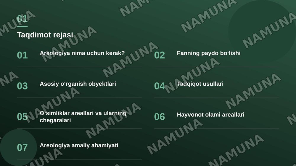 Areologiya haqida maʼlumot — zamonaviy taqdimot, 2-slayd