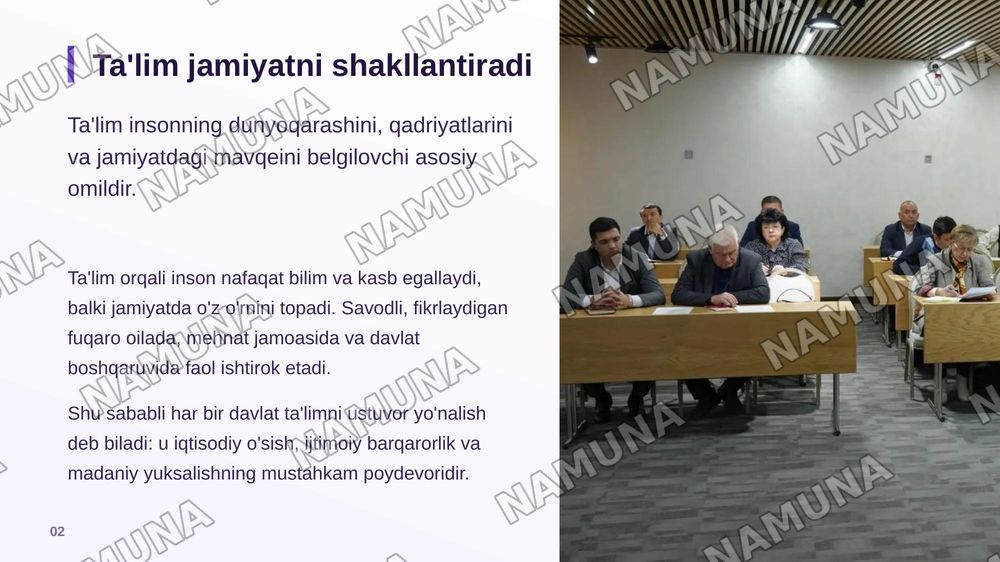 Ta'lim,jamiyat va madaniyat — zamonaviy taqdimot, 3-slayd