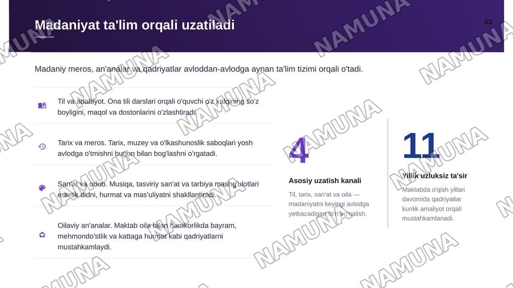 Ta'lim,jamiyat va madaniyat — zamonaviy taqdimot, 4-slayd