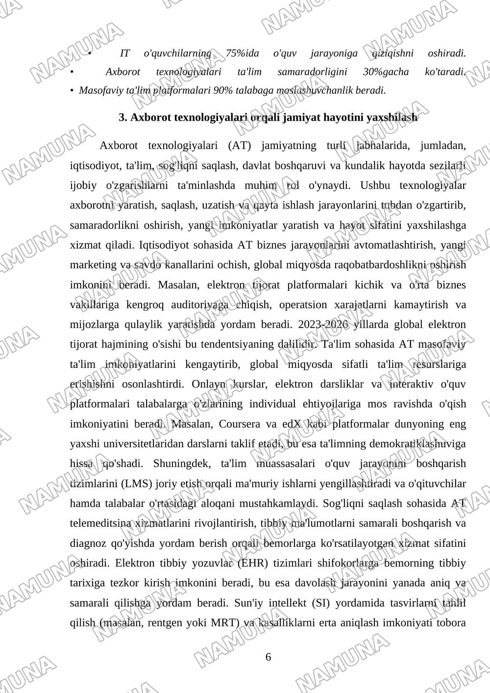 Benefits of Information Technology — referat, 6-varaq