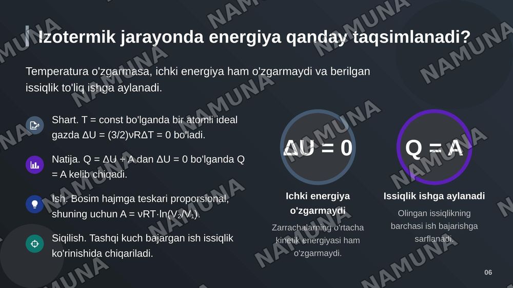 termodinamikaning birinchi qonuni — zamonaviy taqdimot, 7-slayd