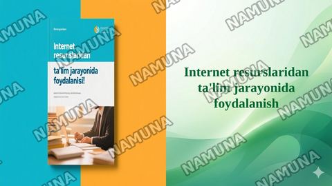 Internet resurslaridan ta'lim jarayonida foydalanish — taqdimot