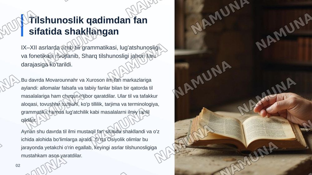 A.N.Forobiy, A.R.Beruniy,IBn Sino, M.Zamaxshariylarning tilshunoslikka qoshgan hissalari. — zamonaviy taqdimot, 3-slayd