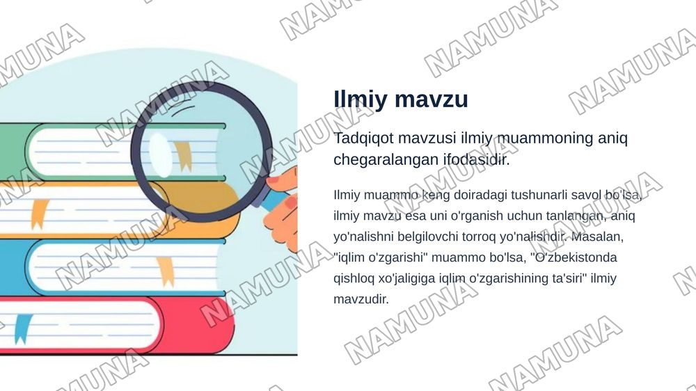 Ilmiy muammo. Ilmiy mavzu va uni tanlash. Ilmiy tadqiqot ishlarining turlari. — zamonaviy taqdimot, 8-slayd