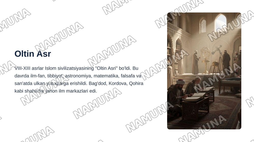 Islom dini tarixi va falsafasi — zamonaviy taqdimot, 8-slayd