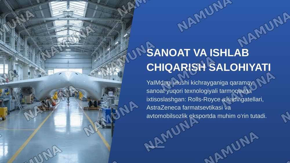 BUYUK BRITANIYA IQTISODIY
RIVOJLANISH MODELI VA JAHON
IQTISODIYOTIDAGI O‘RNI — zamonaviy taqdimot, 8-slayd