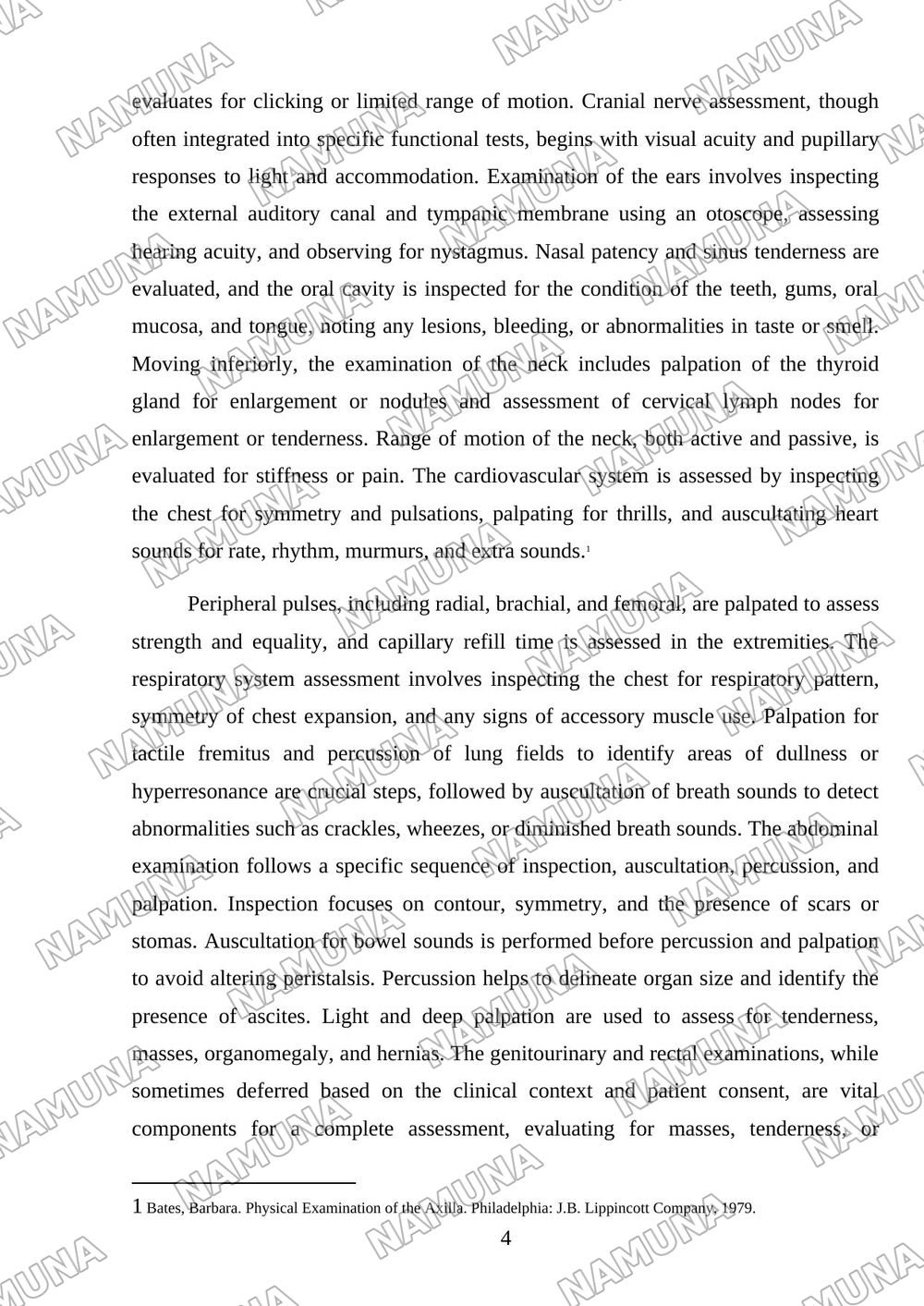 Physical examination of a patient — mustaqil ish, 4-varaq