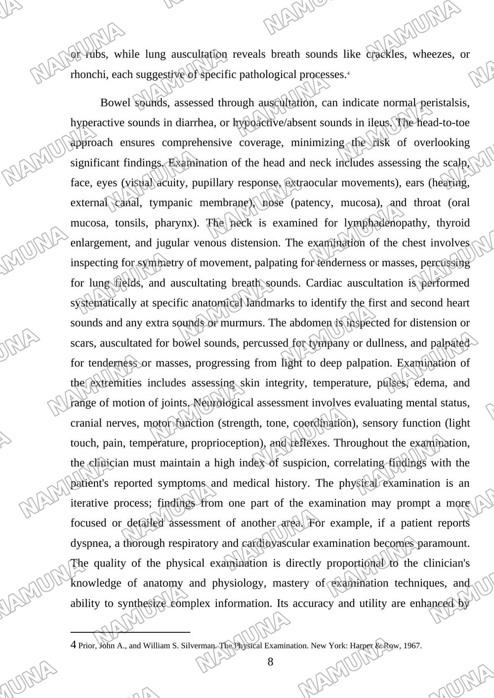 Physical examination of a patient — mustaqil ish, 8-varaq