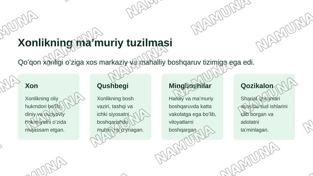 qoʻqon honligi — zamonaviy taqdimot, 7-slayd