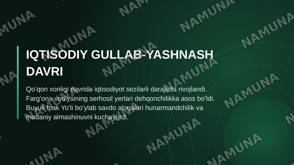 qoʻqon honligi — zamonaviy taqdimot, 8-slayd