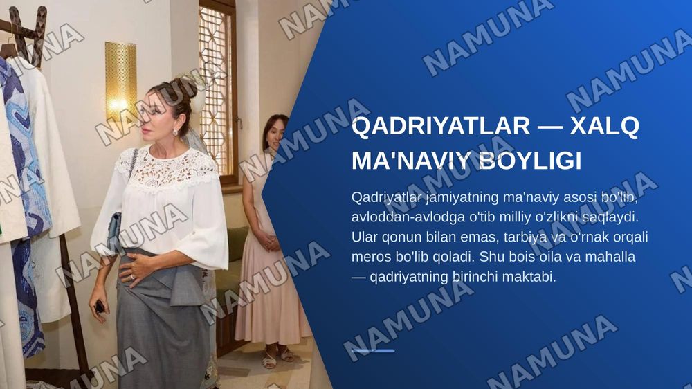 Yurimiz qadriyatlari — zamonaviy taqdimot, 3-slayd