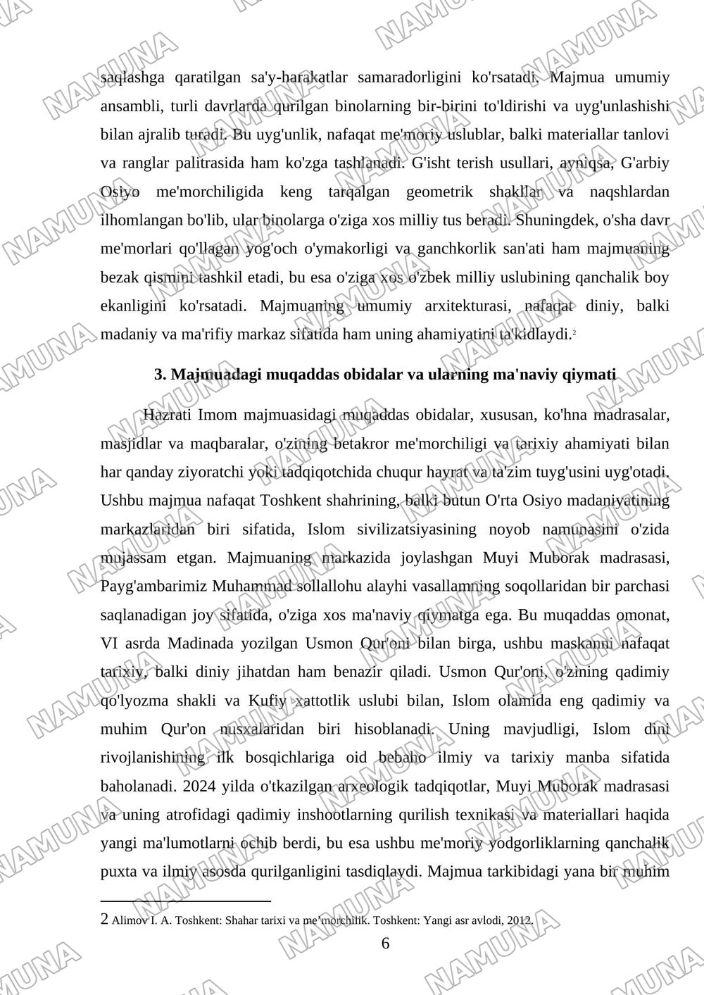 Hazrati Imom kompleksi yodgorligi sizda qanday taassurot qoldirdi mavzusida prezentatsiya tayyorlash. — referat, 6-varaq