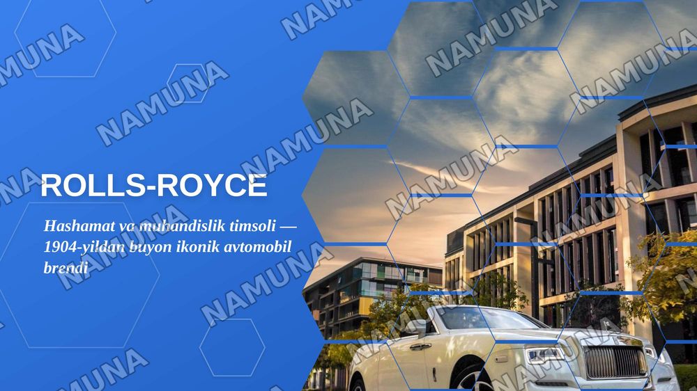 Rolls Royce — zamonaviy taqdimot, 1-slayd