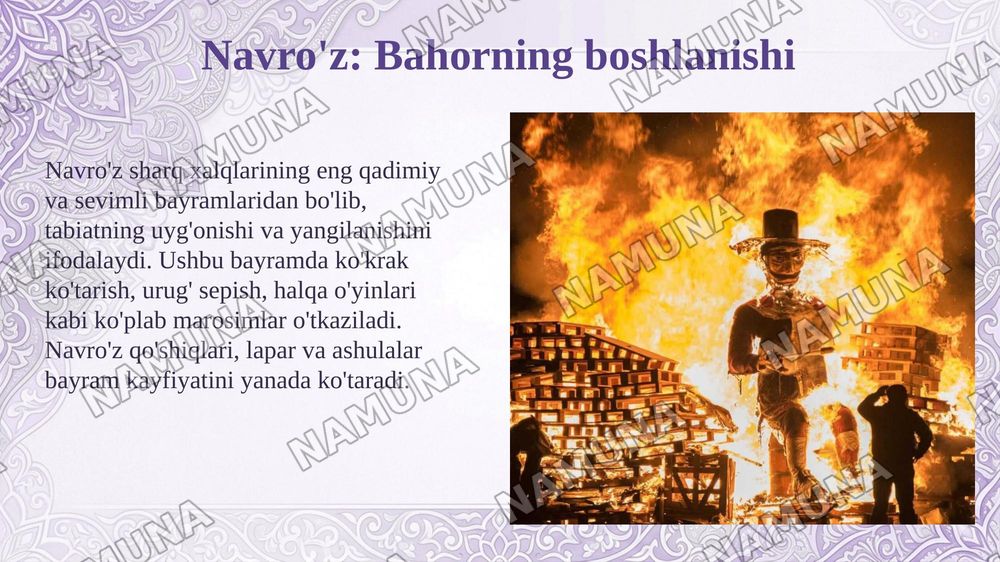 Mavsumiy marisim folklor namunalari tahlili — taqdimot, 4-slayd