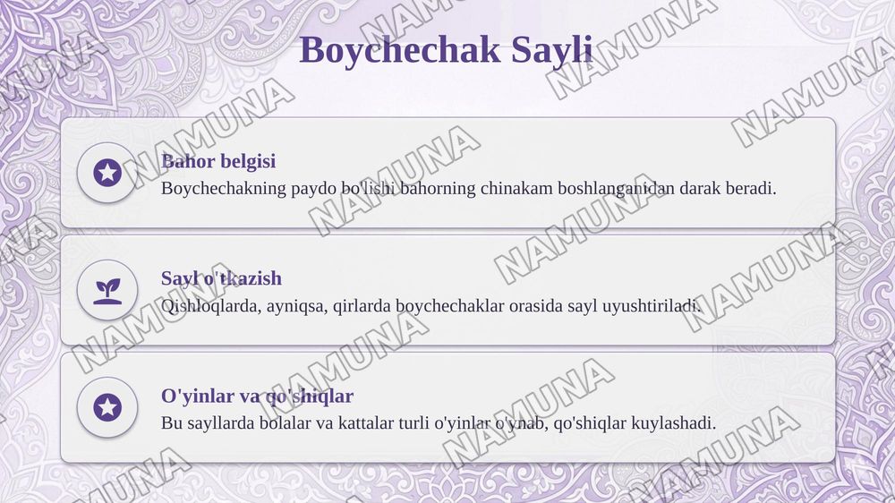 Mavsumiy marisim folklor namunalari tahlili — taqdimot, 6-slayd