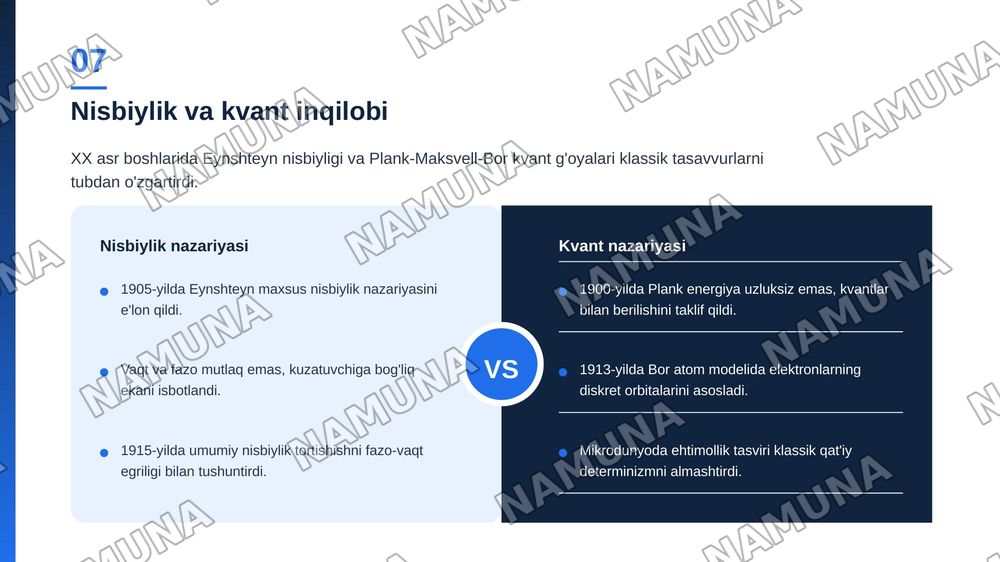 XVI-XX asrlarda fizika fanining evolyutsiyasi. Fundamintal ilmiy izlanishlar va metodologik burilishlar tarixi — zamonaviy taqdimot, 8-slayd