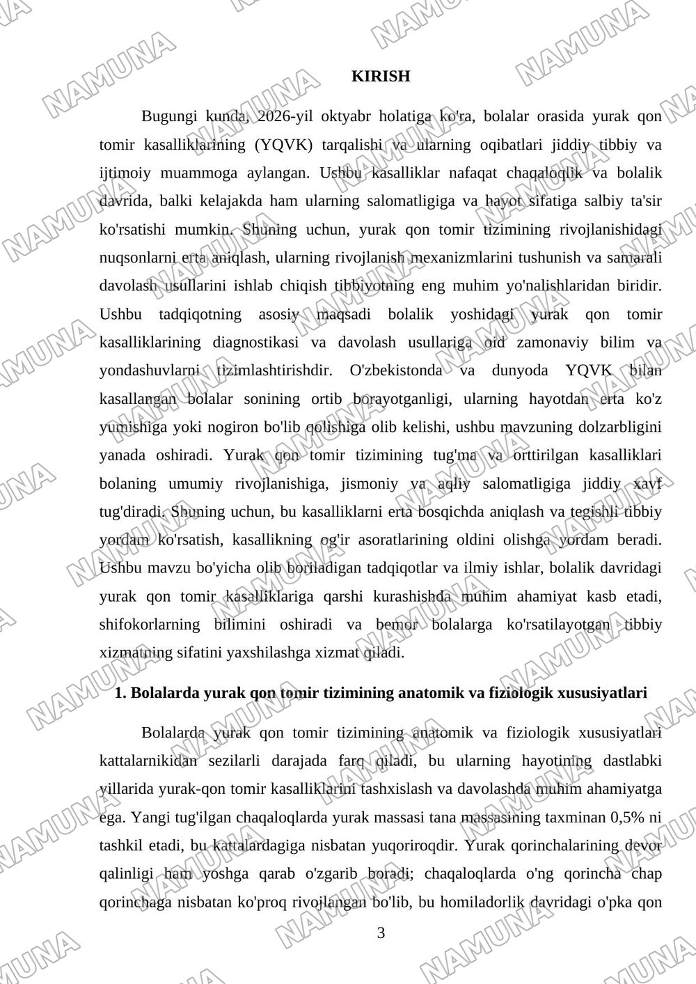Yurak qon tomir kasalliklarida bolani tekshirish usullari,kasalliklari — mustaqil ish, 3-varaq