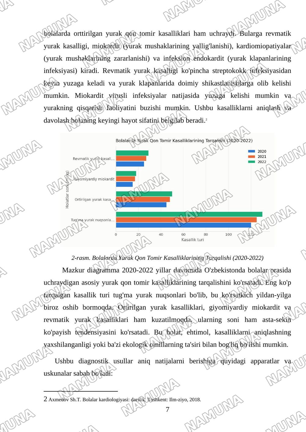 Yurak qon tomir kasalliklarida bolani tekshirish usullari,kasalliklari — mustaqil ish, 7-varaq