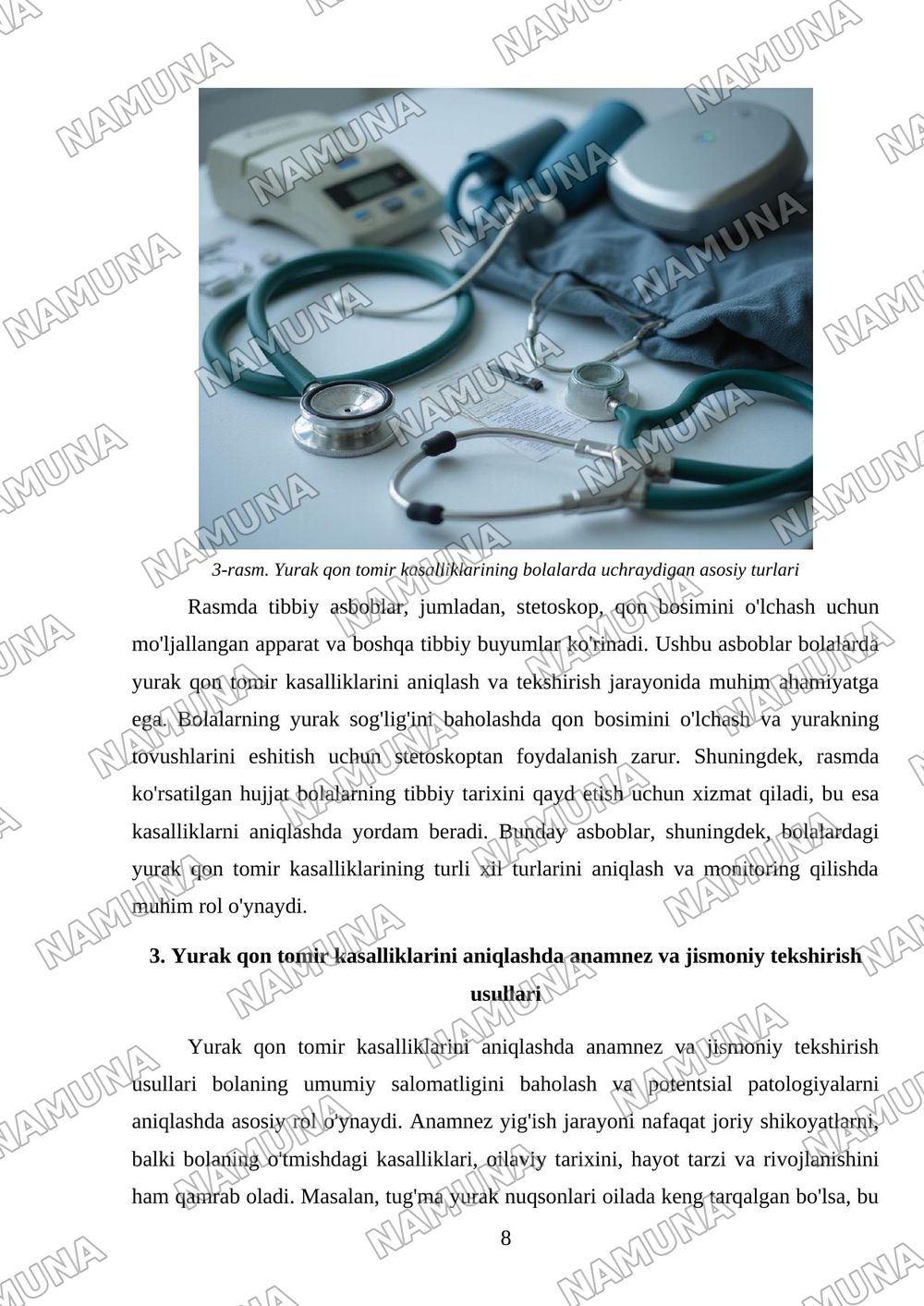 Yurak qon tomir kasalliklarida bolani tekshirish usullari,kasalliklari — mustaqil ish, 8-varaq