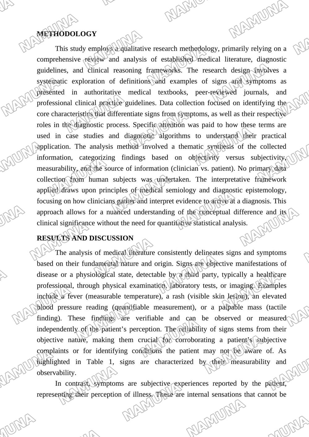 The Difference Between Sign and Symptom — maqola, 3-varaq