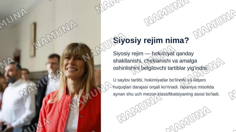 Ispaniya siyosiy rejimining klassifikatsiyasi — zamonaviy taqdimot, 3-slayd