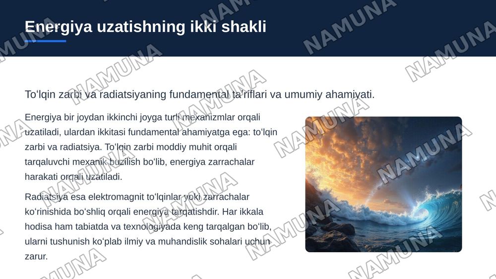 Toʻlqin zarbi va radiatsiya — zamonaviy taqdimot, 3-slayd