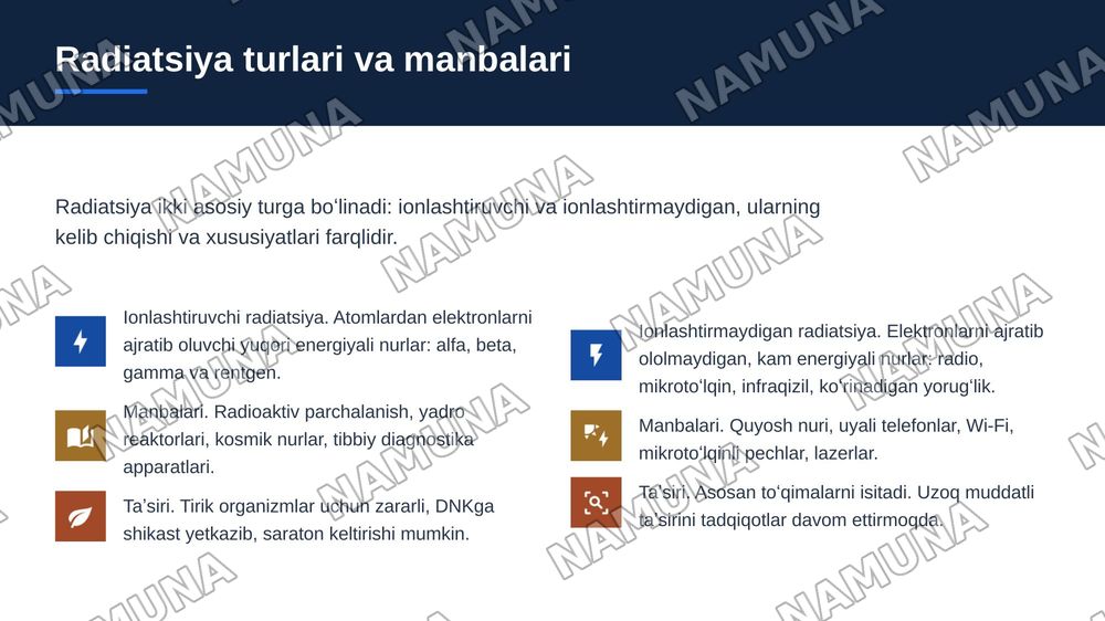 Toʻlqin zarbi va radiatsiya — zamonaviy taqdimot, 5-slayd
